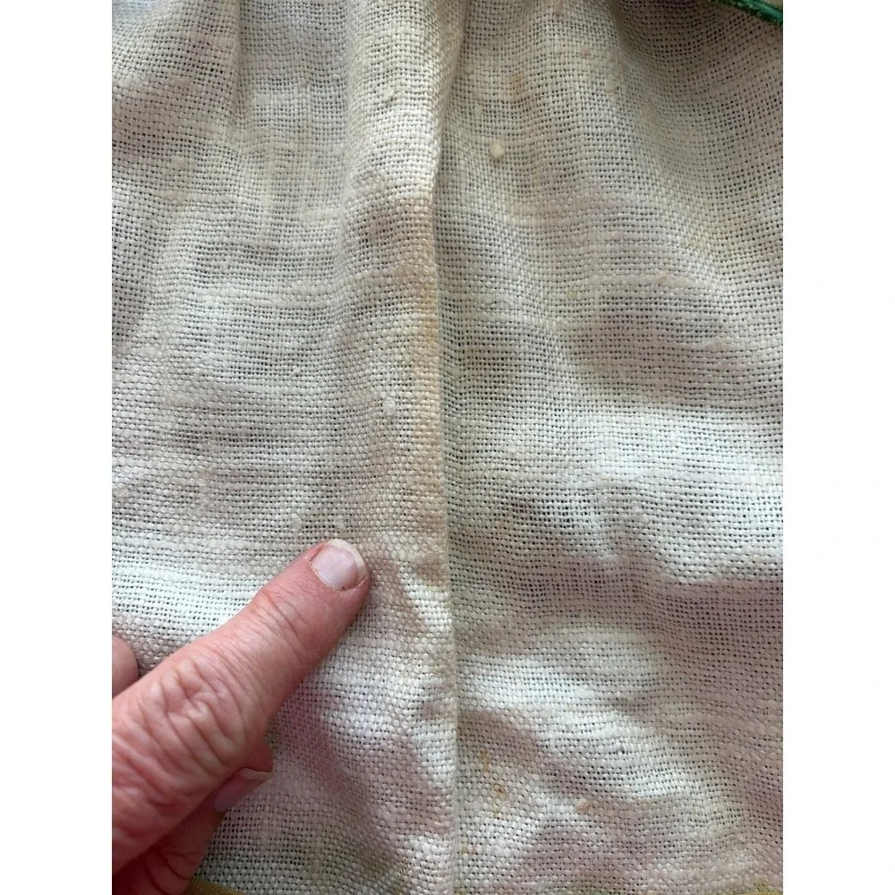 Vintage Citrus Fruit Botanical Print Linen Half Apron Orange Lemon Grapefruit